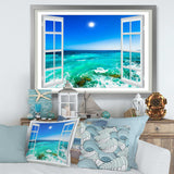 Open Window to Wavy Ocean