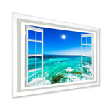 Open Window to Wavy Ocean