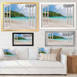 Open Window to Calm Seashore