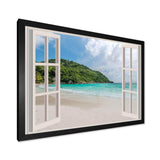 Open Window to Calm Seashore