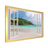 Open Window to Calm Seashore