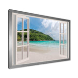 Open Window to Calm Seashore