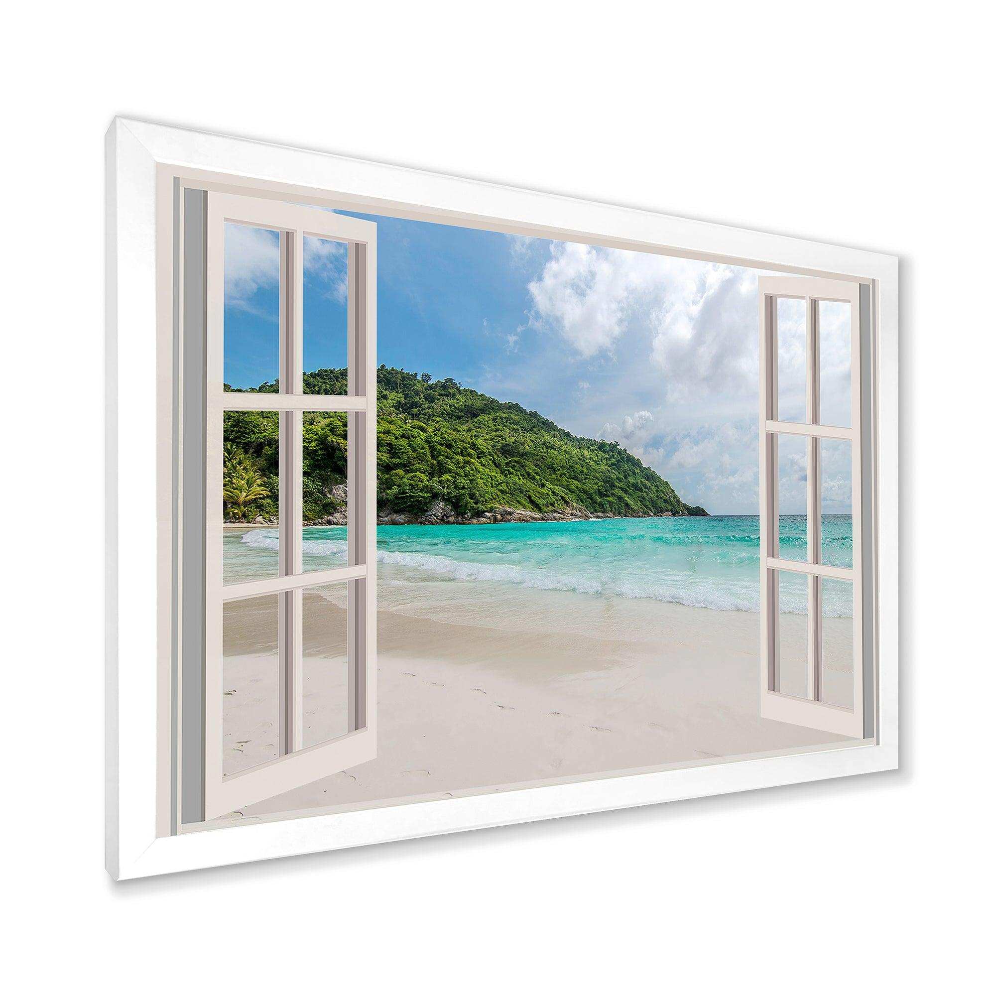 Open Window to Calm Seashore