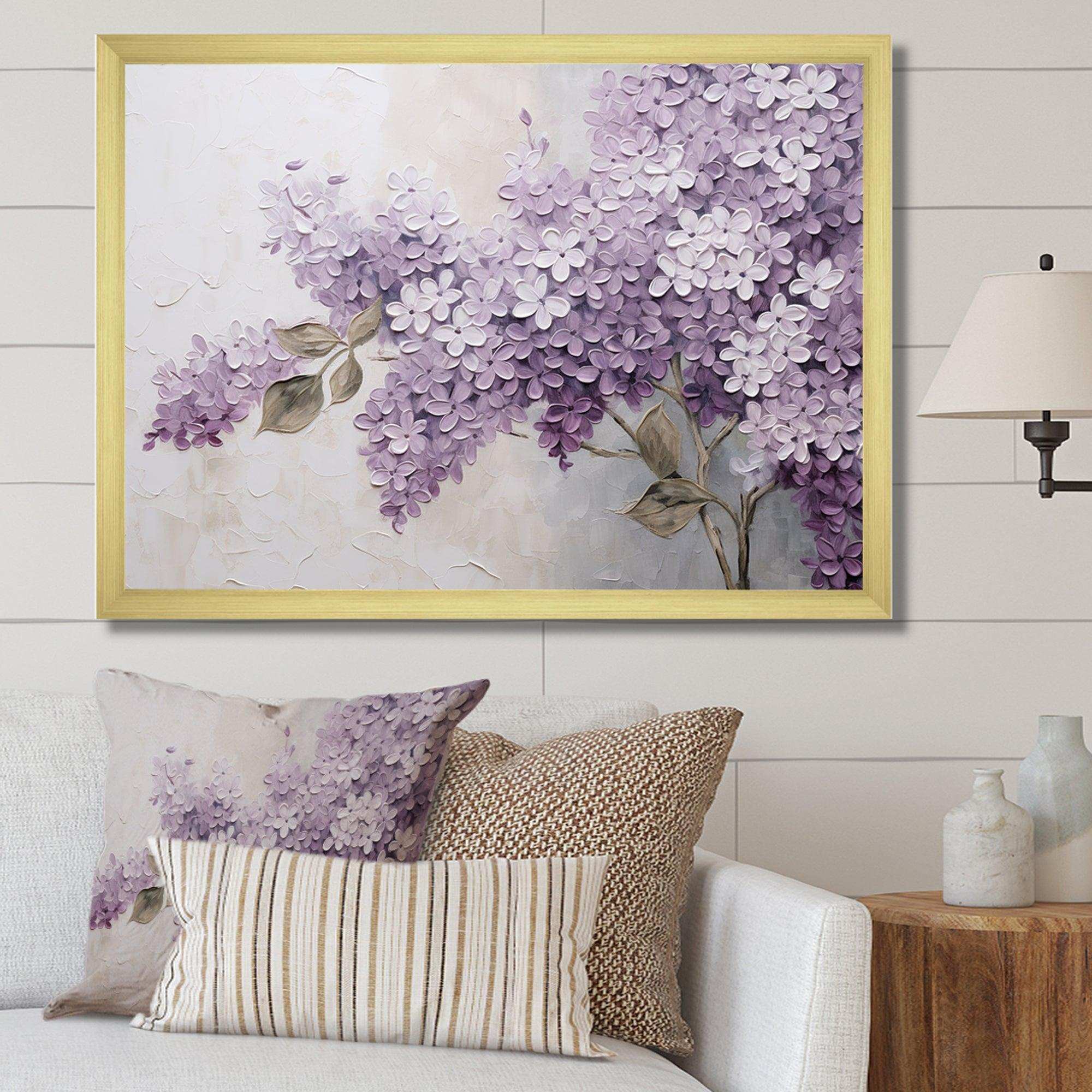 Beautiful Lilac Dreamscape - Floral Canvas Wall Art