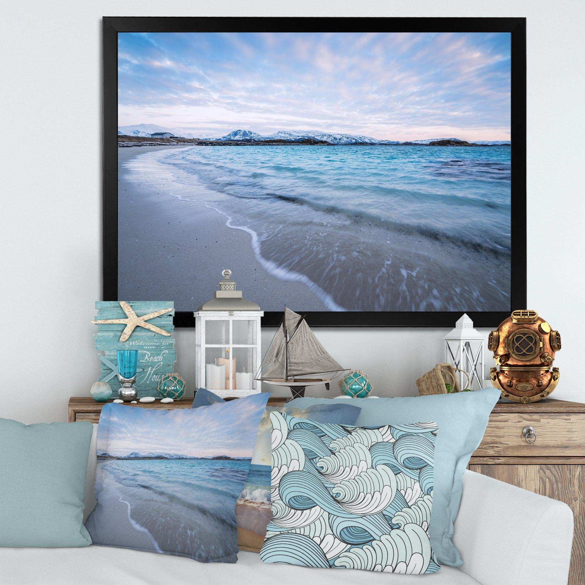 Waves Splashing the Calm Seashore