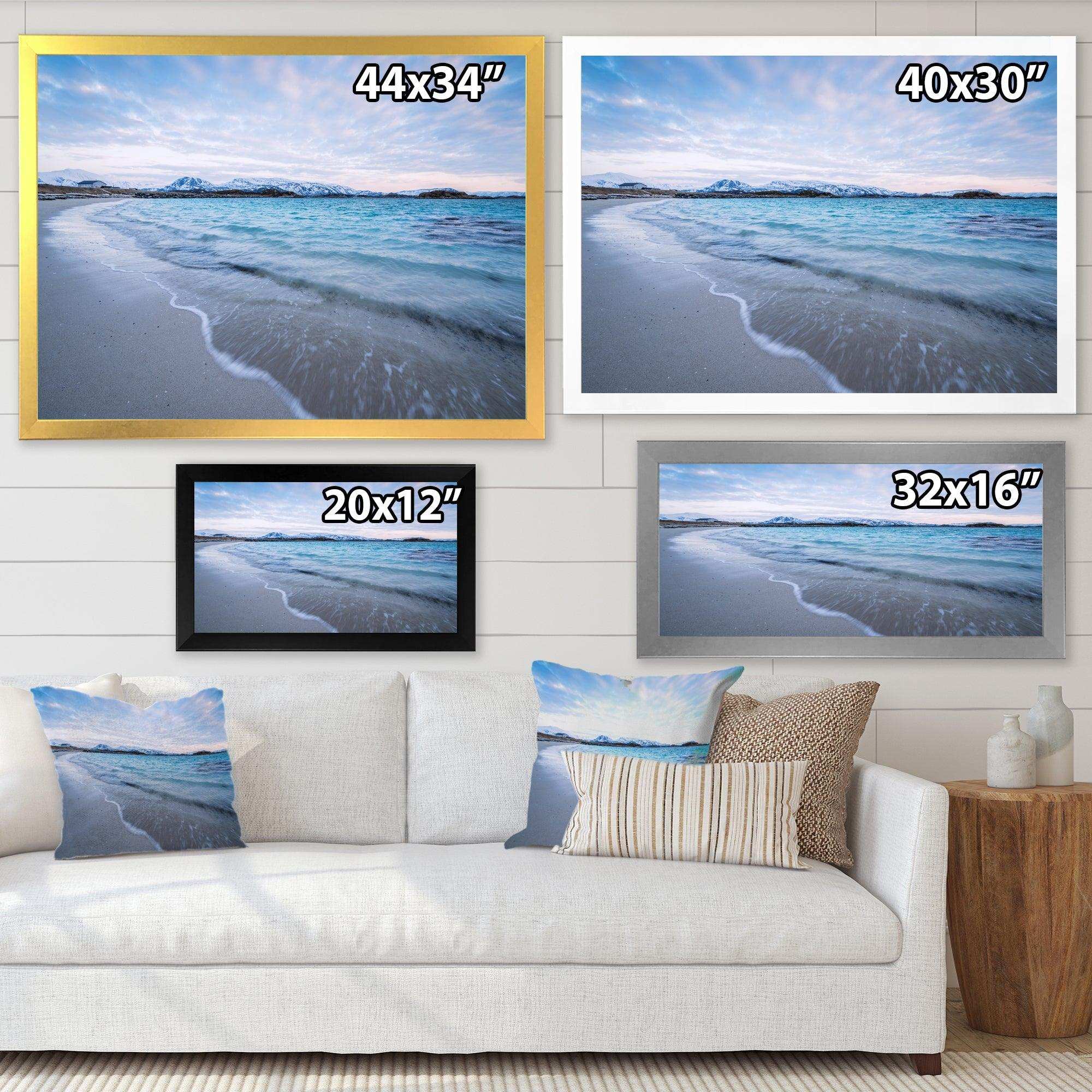 Waves Splashing the Calm Seashore