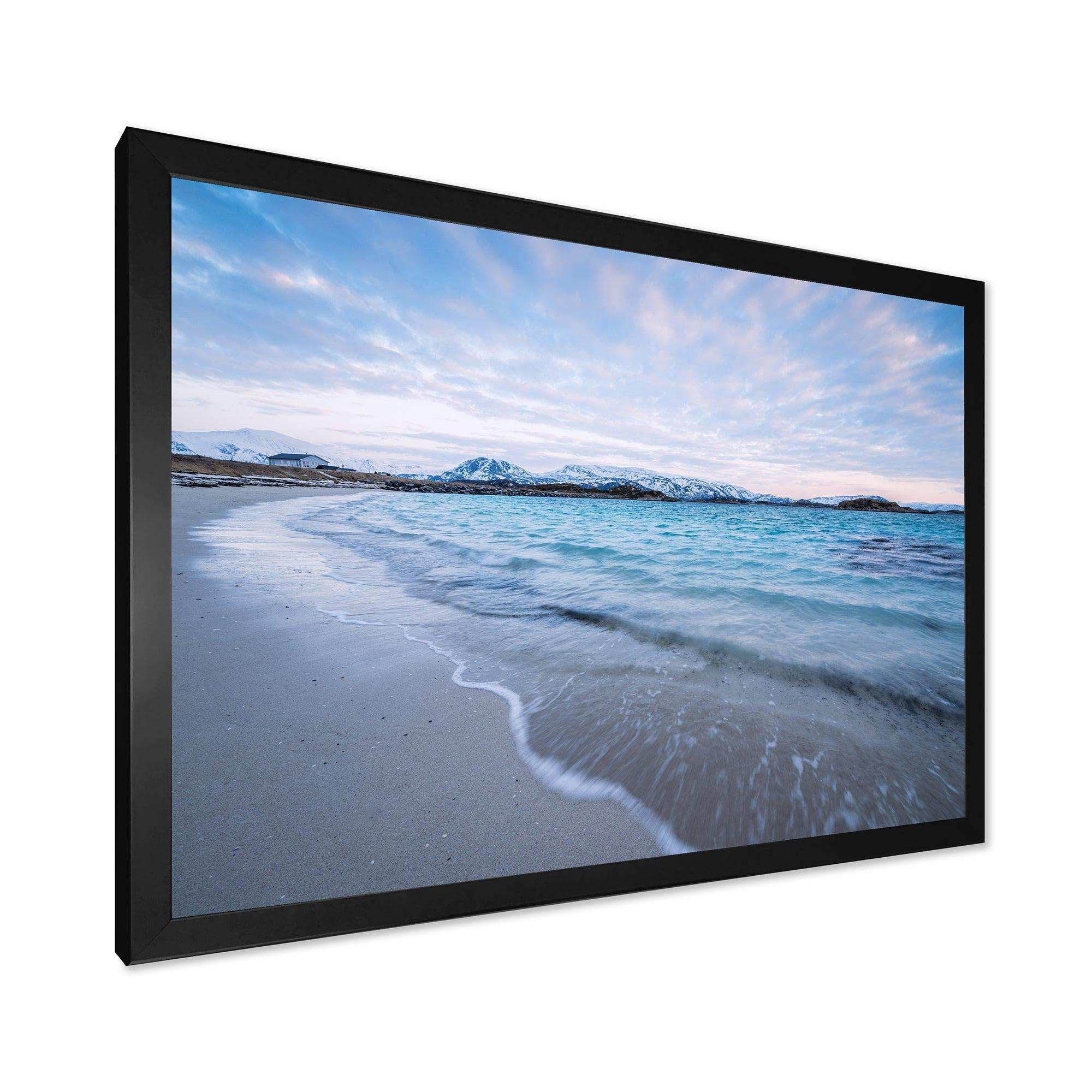 Waves Splashing the Calm Seashore