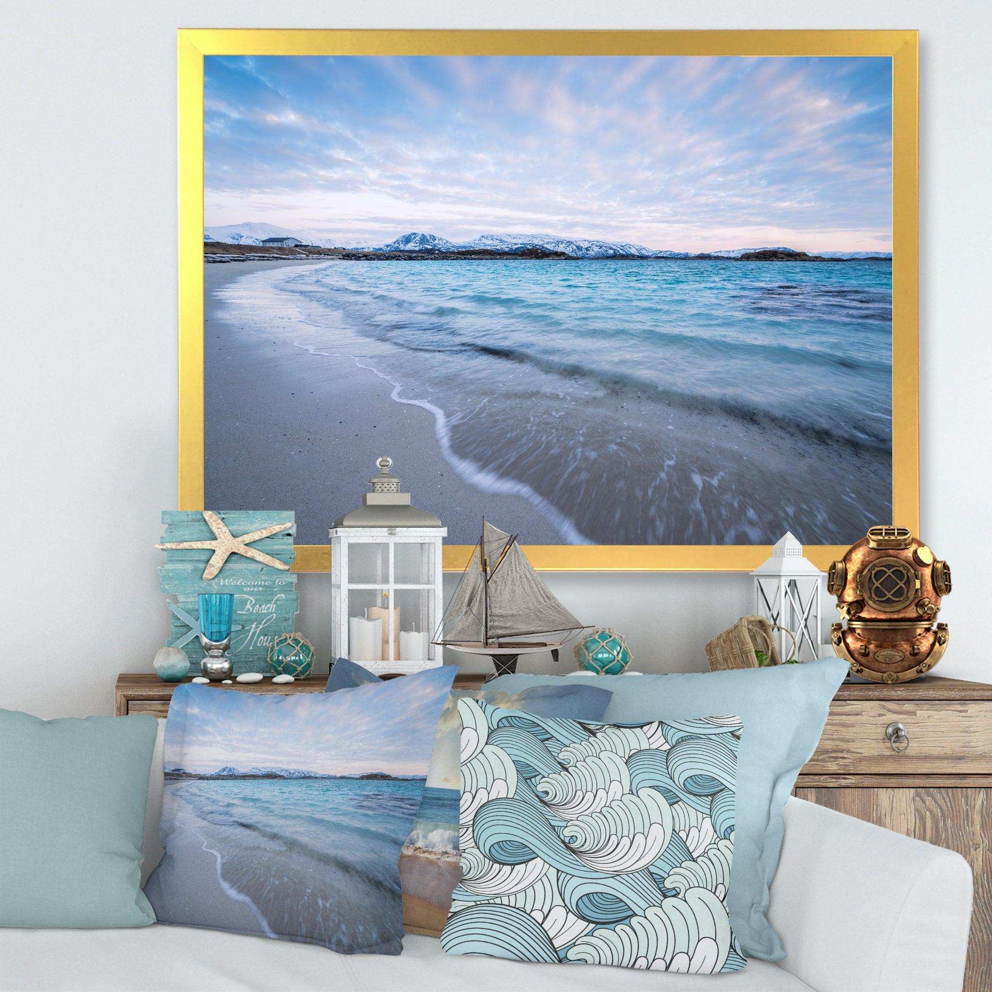 Waves Splashing the Calm Seashore