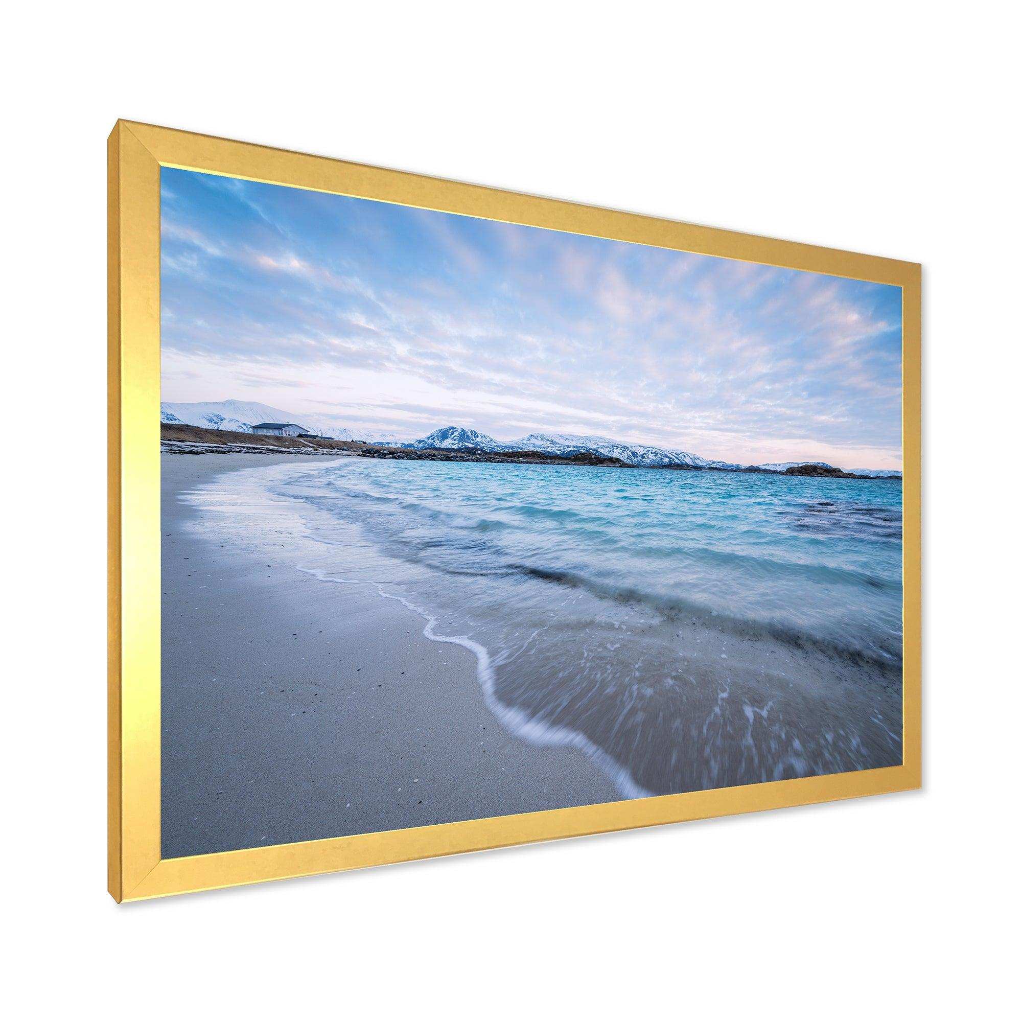 Waves Splashing the Calm Seashore