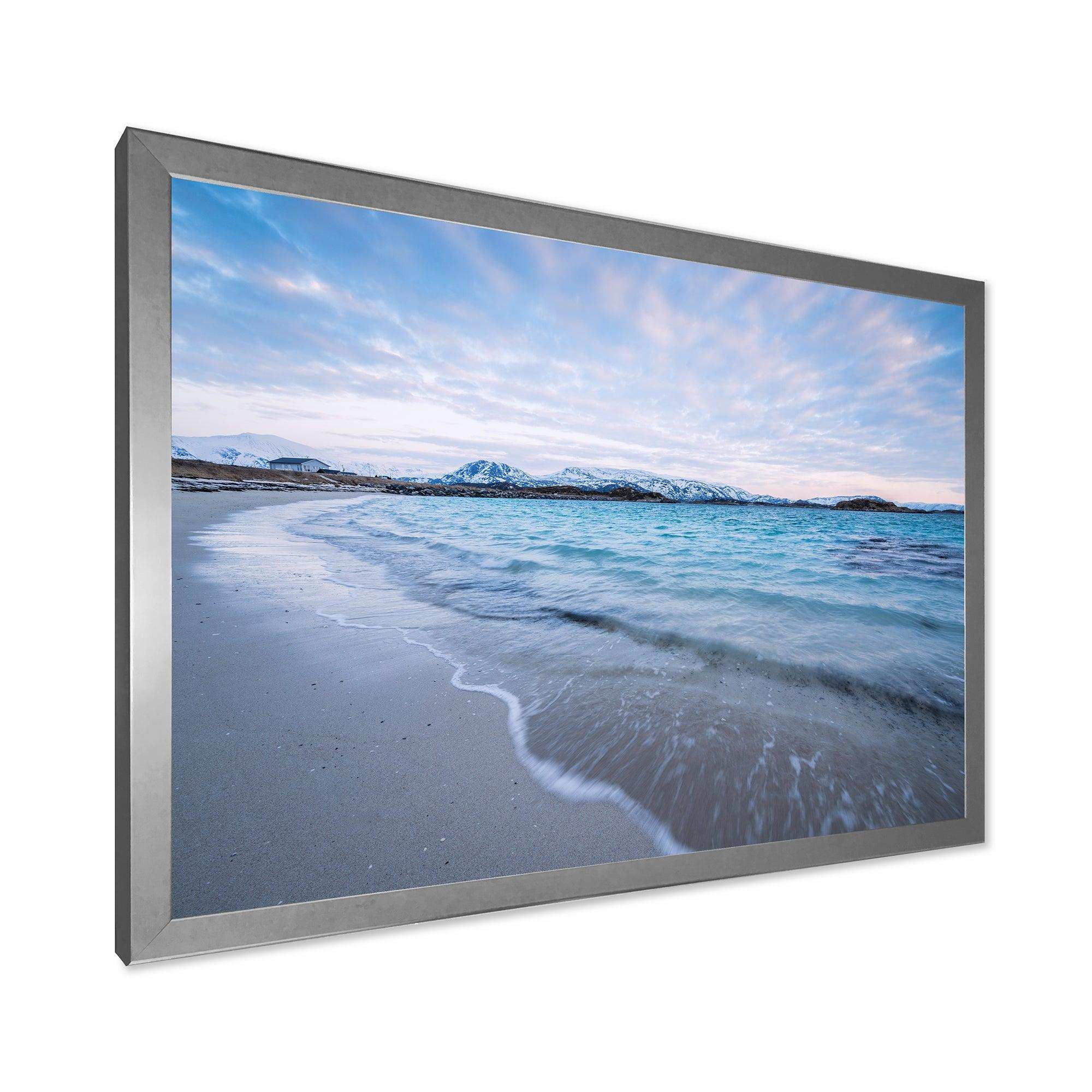 Waves Splashing the Calm Seashore