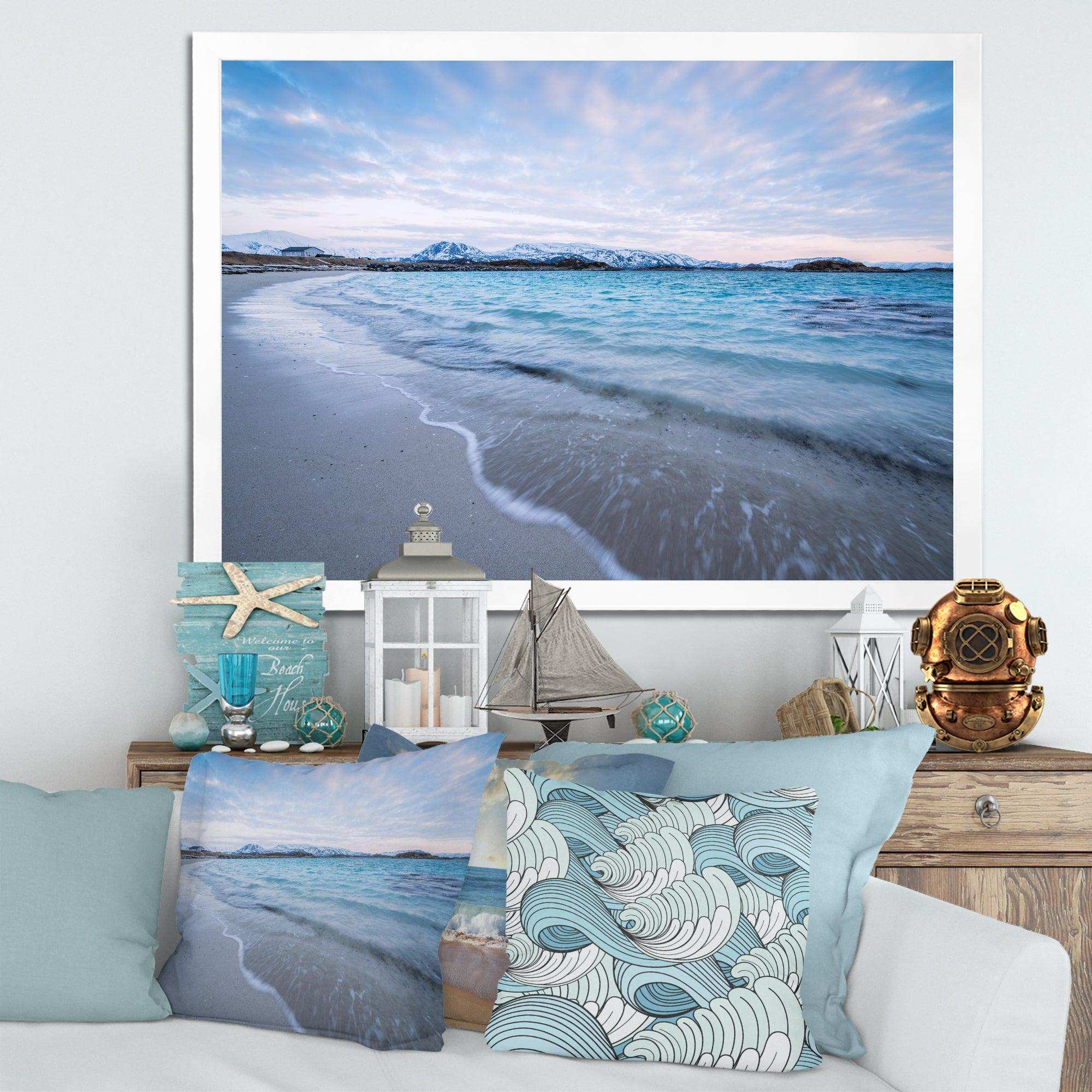 Waves Splashing the Calm Seashore