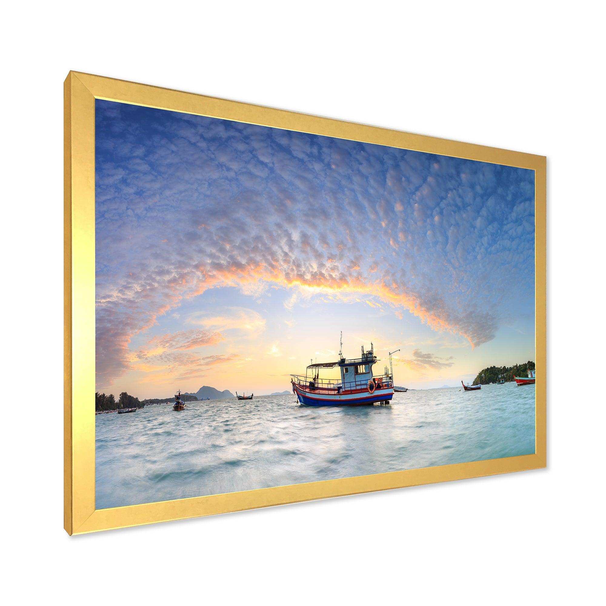 Fishing Boat at Phuket Sunrise Beach