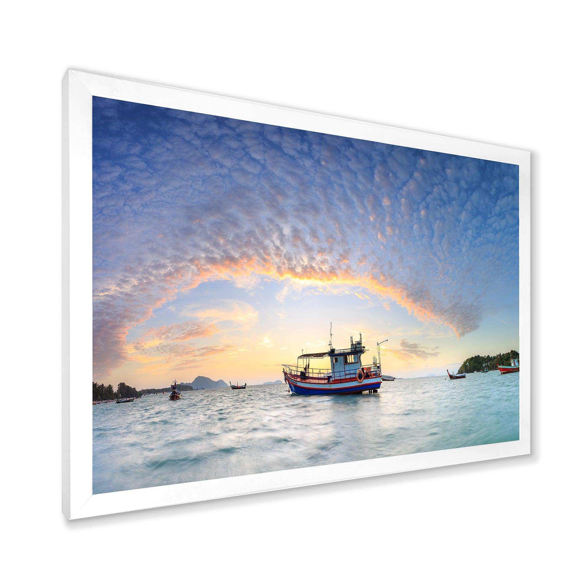 Fishing Boat at Phuket Sunrise Beach