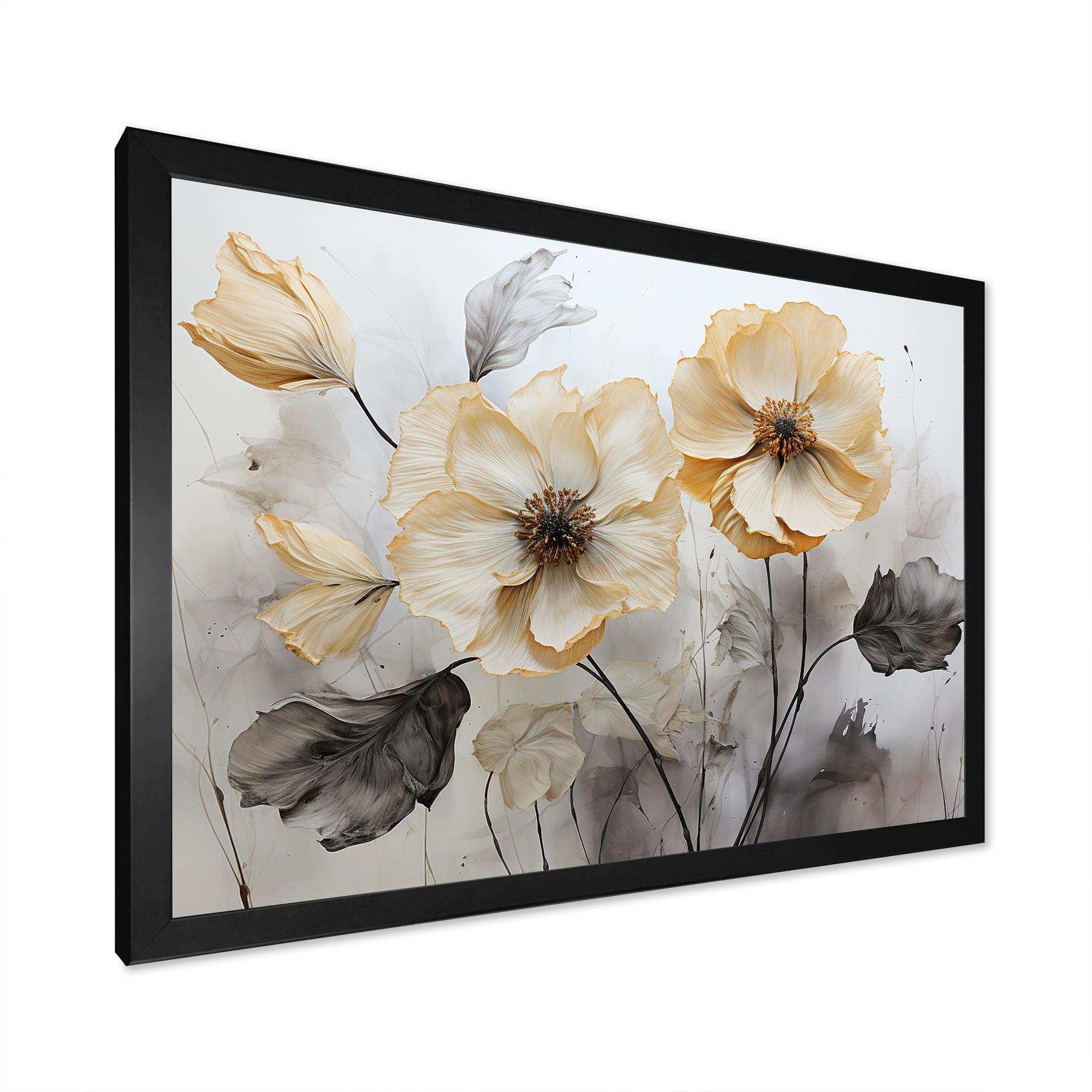 Minimalism Morning Glory - Floral Canvas Wall Art