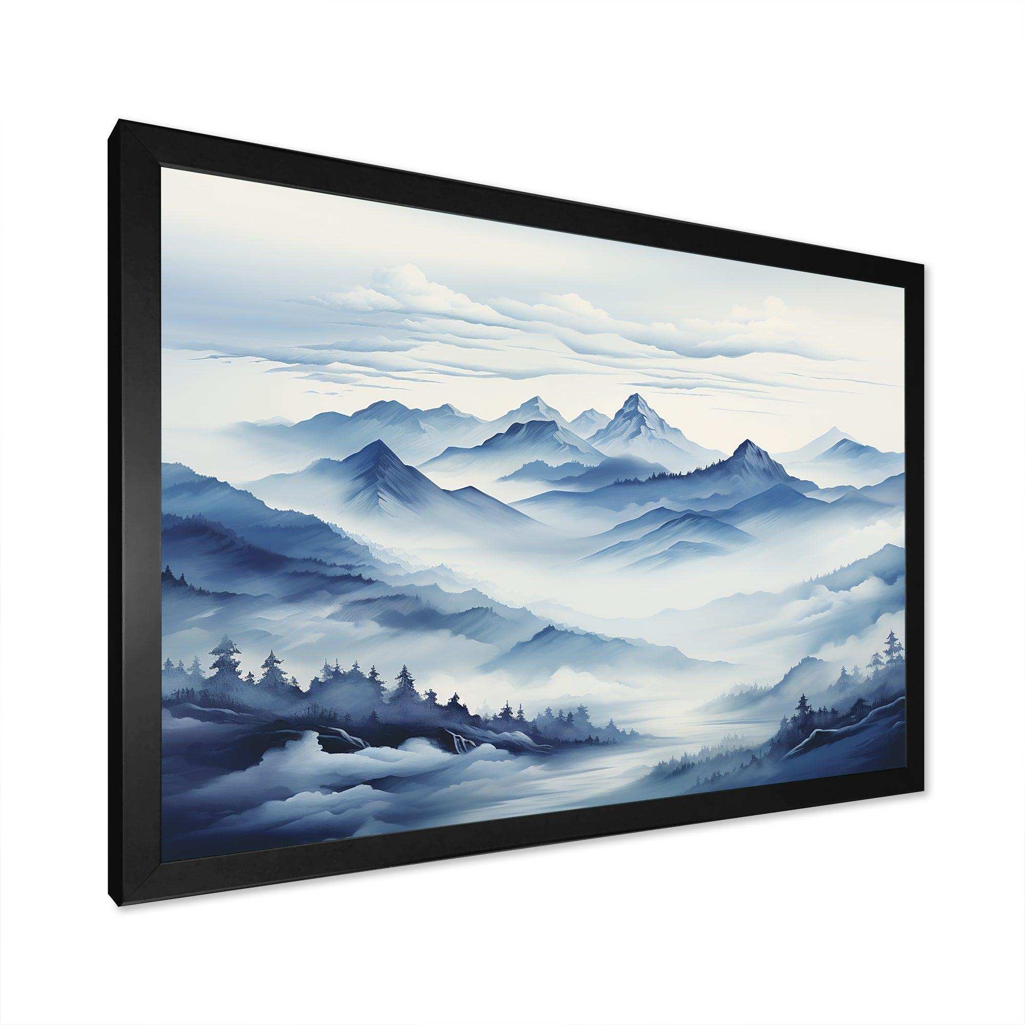 Mountain Blue Peak Harmonies II - Landscapes Canvas Wall Art