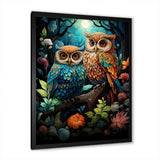 Native Owls Guardians Of The Forest - People Canvas Wall Art