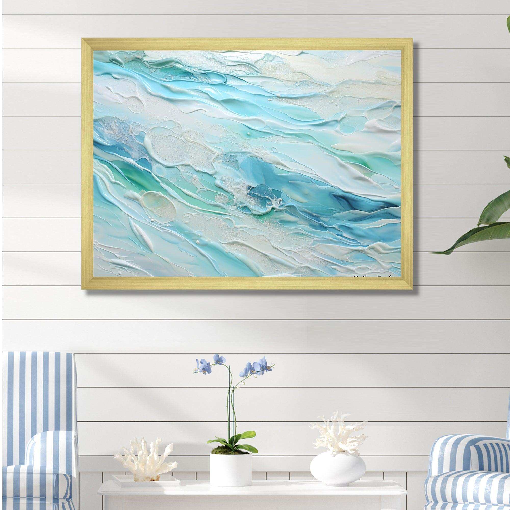 Ocean Charm Liquid Art - Coastal Canvas Wall Art