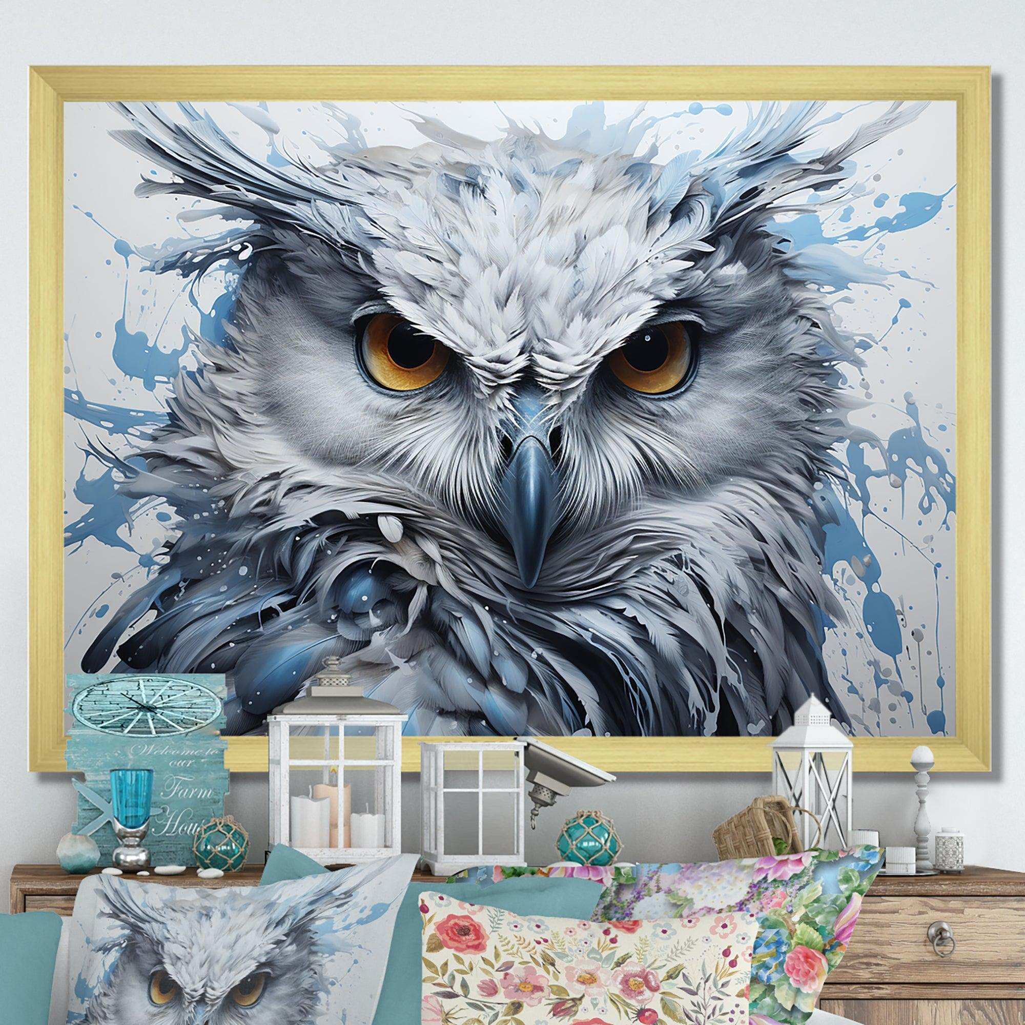 Owls Eyes Of Wisdom - Animals Canvas Wall Art