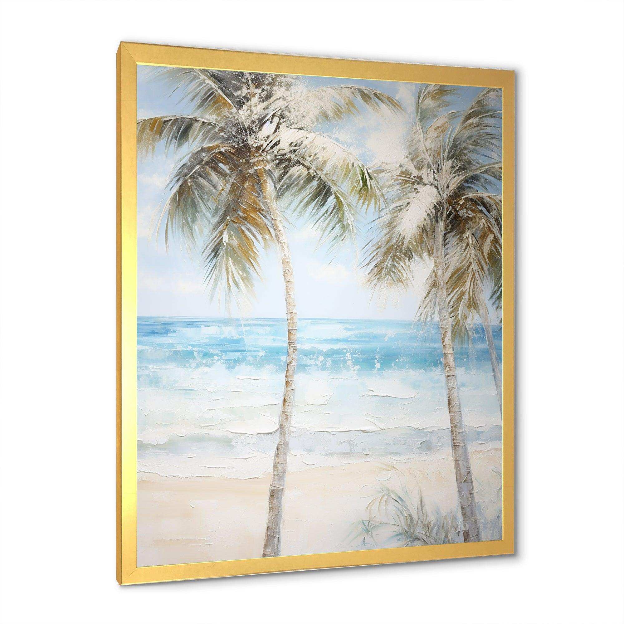 Pearl Desert Palms Oasis I - Floral Canvas Wall Art