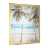 Pearl Desert Palms Oasis I - Floral Canvas Wall Art