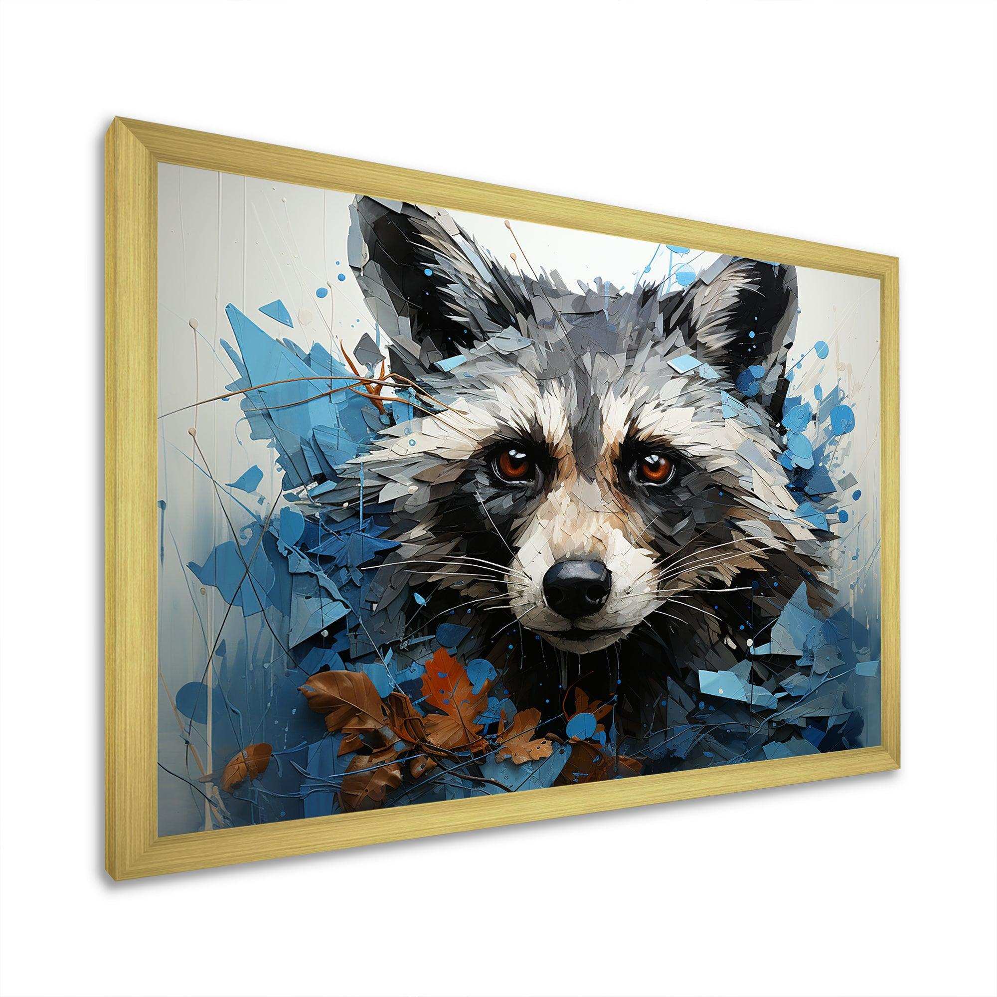 Mischief Raccoon Portrait I - Animals Canvas Wall Art