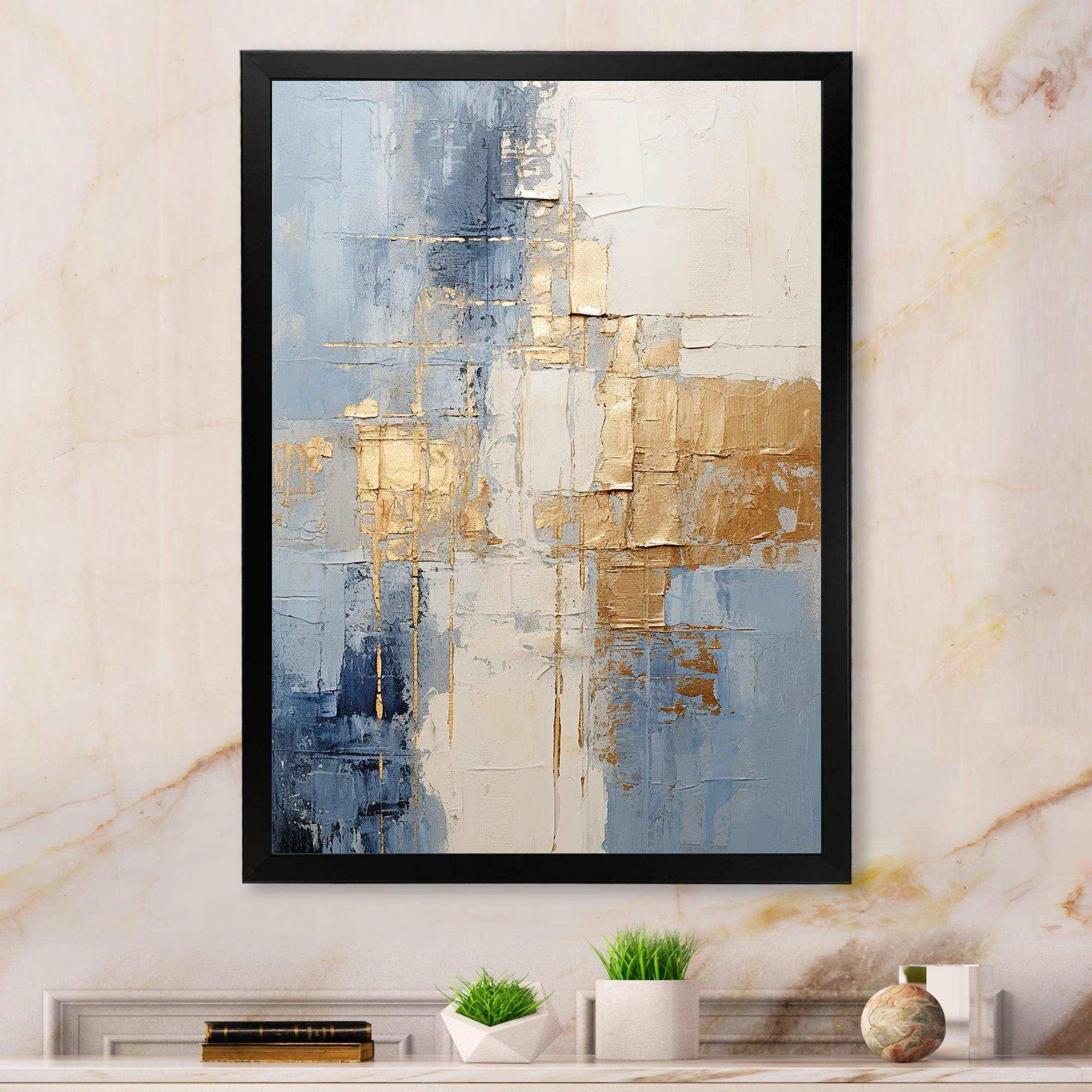 Beige And Gold Minimalism Scandinavian II - Landscapes Canvas Wall Art
