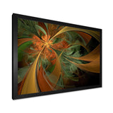 Symmetrical Orange Digital Fractal Flower