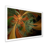 Symmetrical Orange Digital Fractal Flower