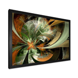 Symmetrical Orange Green Fractal Flower