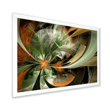 Symmetrical Orange Green Fractal Flower