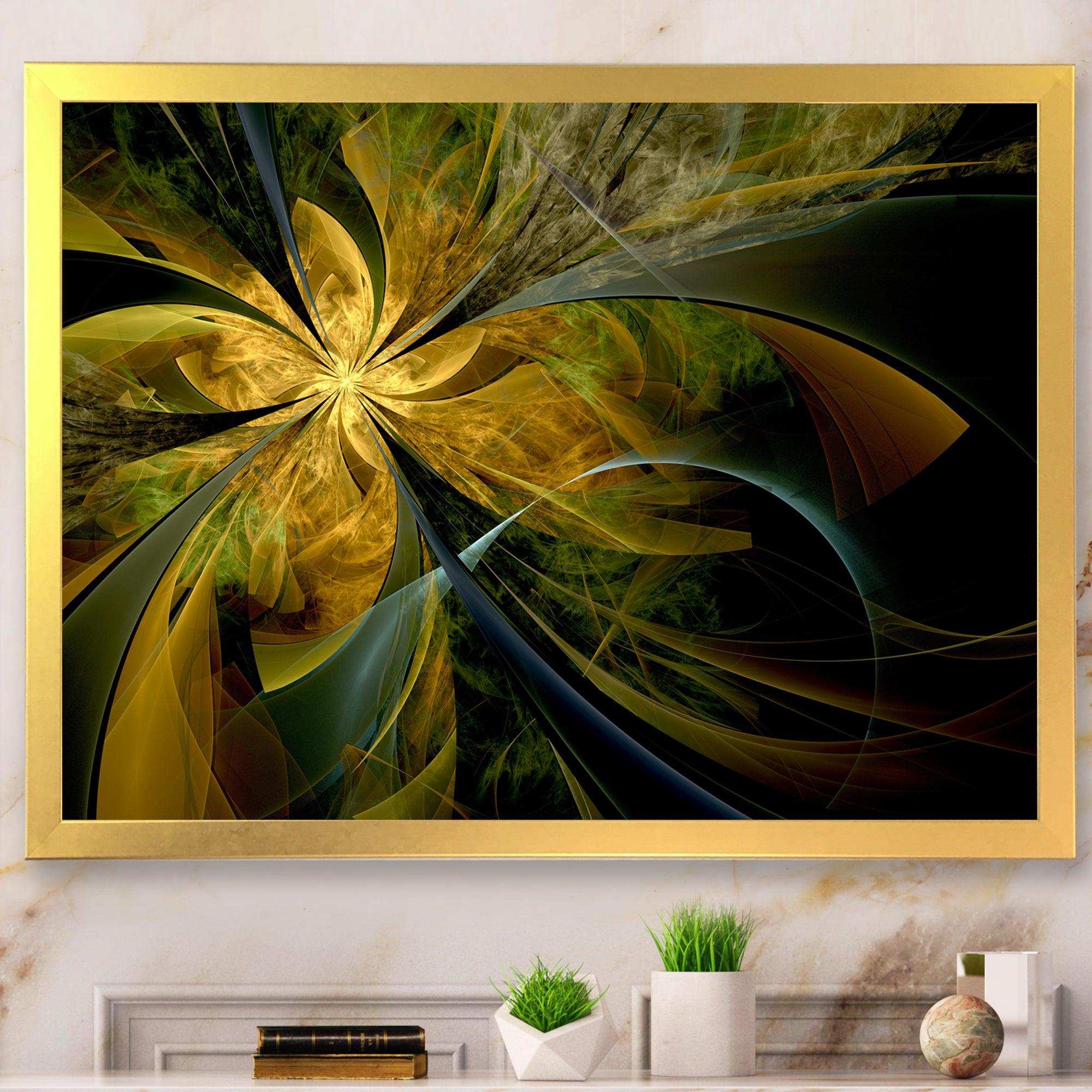 Symmetrical Fractal Flower in Gold