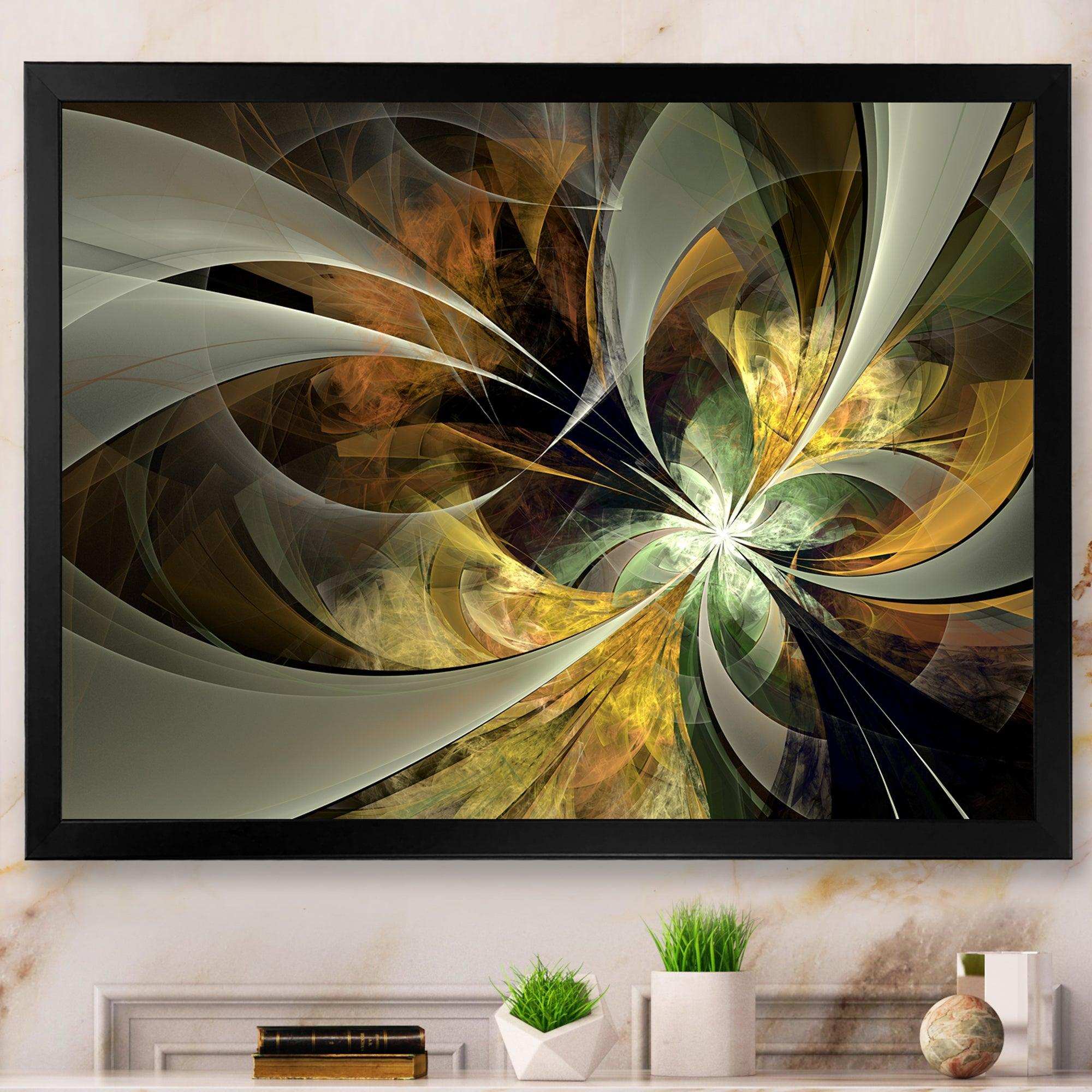 Symmetrical Gold Fractal Flower