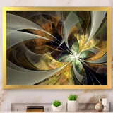 Symmetrical Gold Fractal Flower