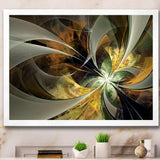 Symmetrical Gold Fractal Flower