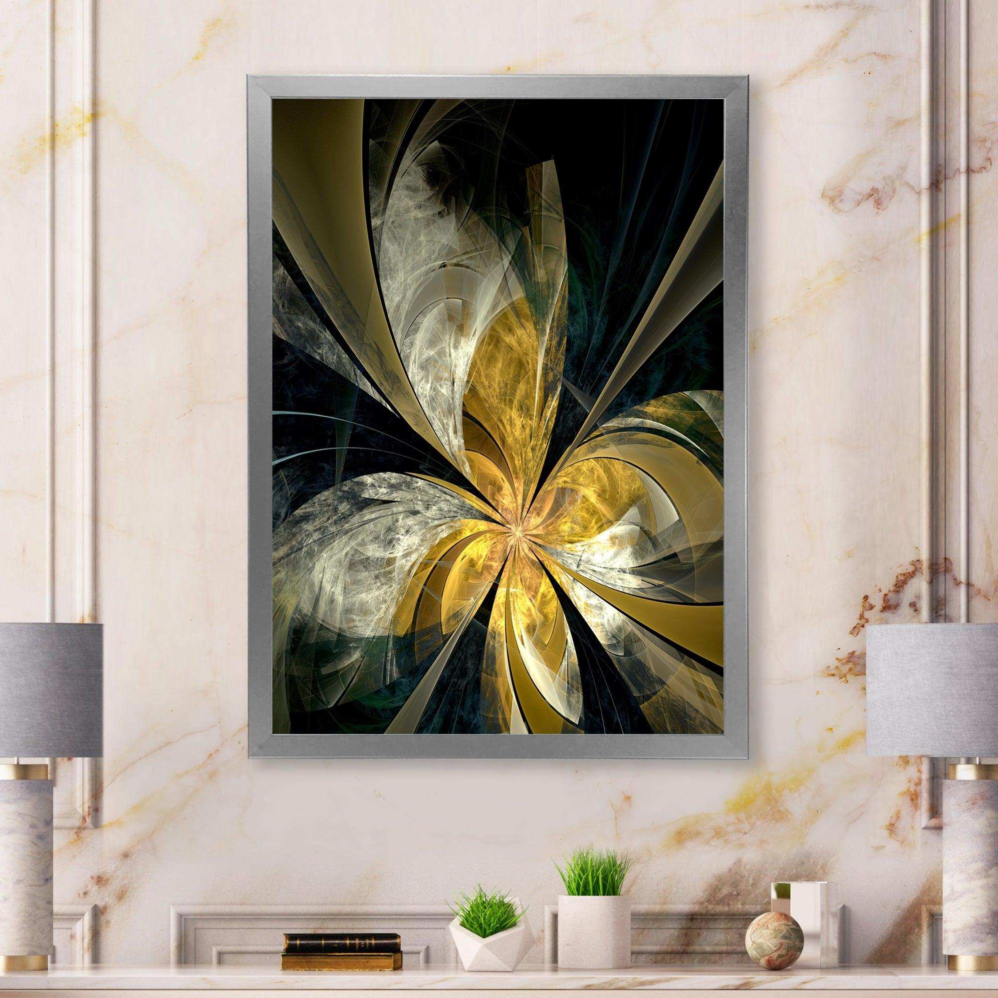 Symmetrical White Gold Fractal Flower