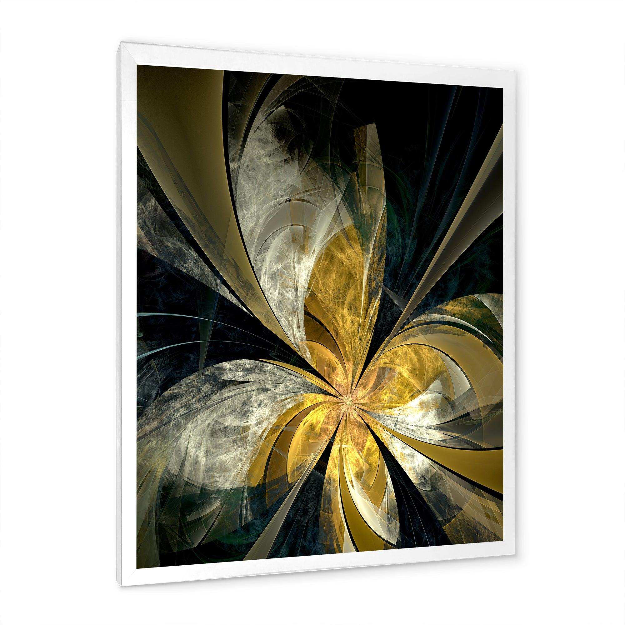 Symmetrical White Gold Fractal Flower