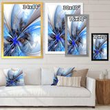 Symmetrical Large Blue Fractal Flower