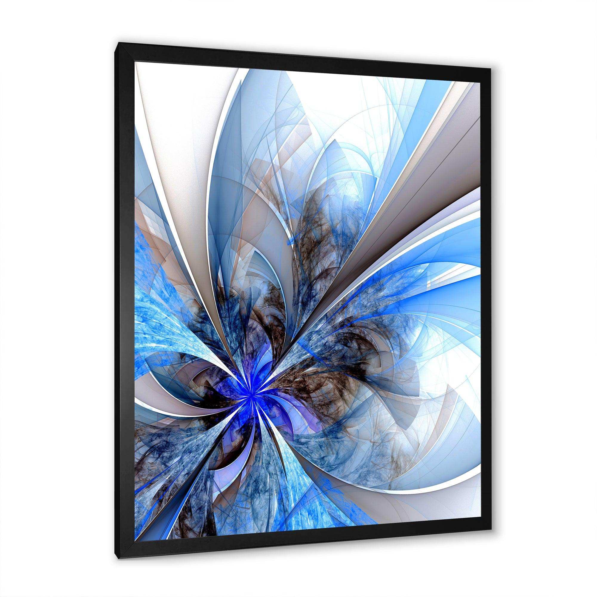 Symmetrical Large Blue Fractal Flower