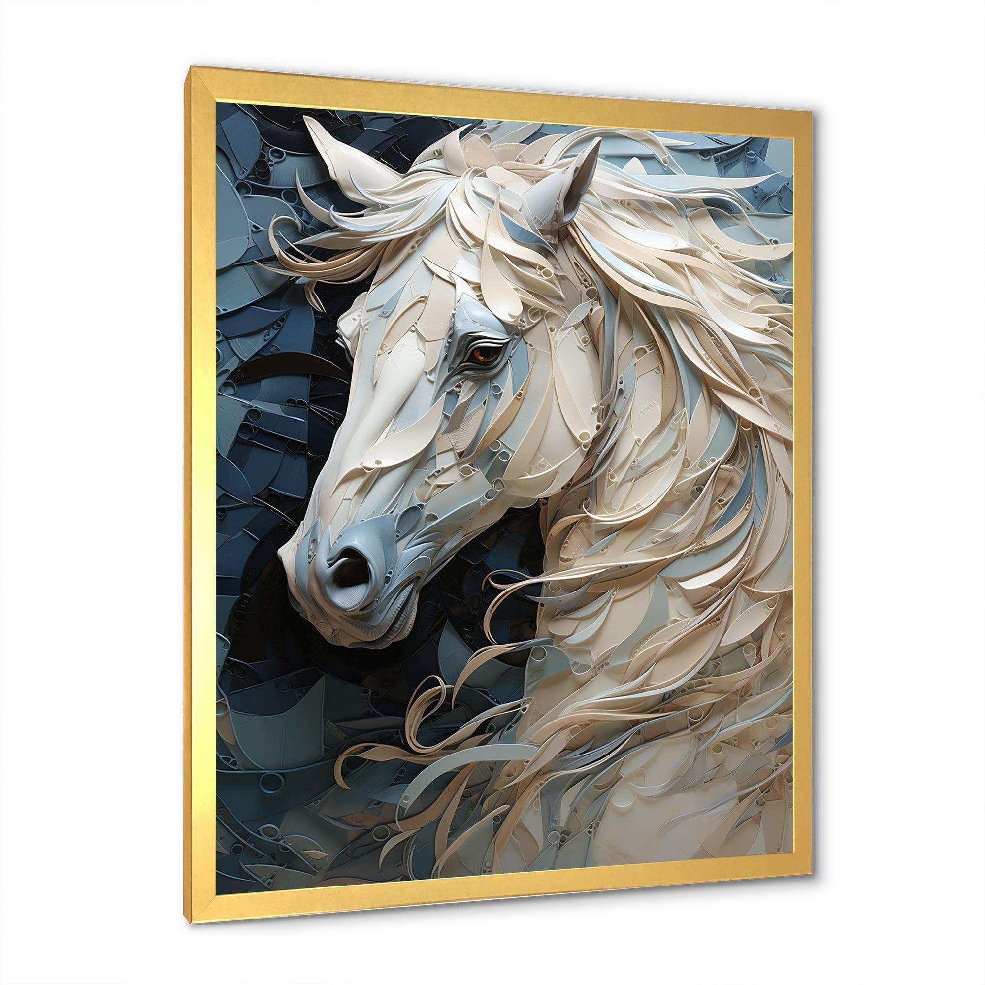 Luscious Horse  Fantasy Hair II - Animals Canvas Wall Art