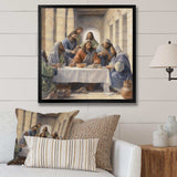 The Last Supper watercolor - Spiritual Canvas Wall Art