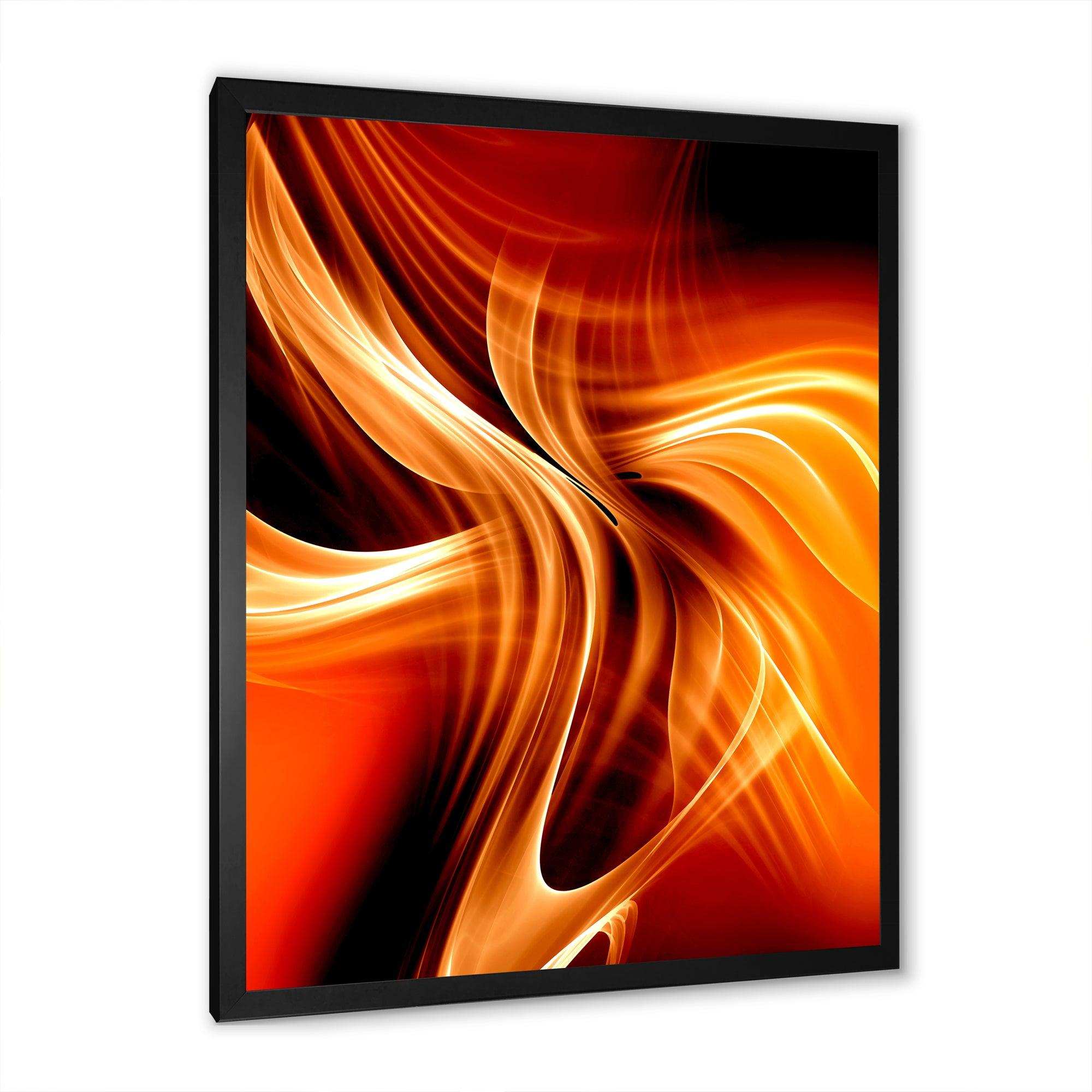 Orange Abstract Warm Fractal Design