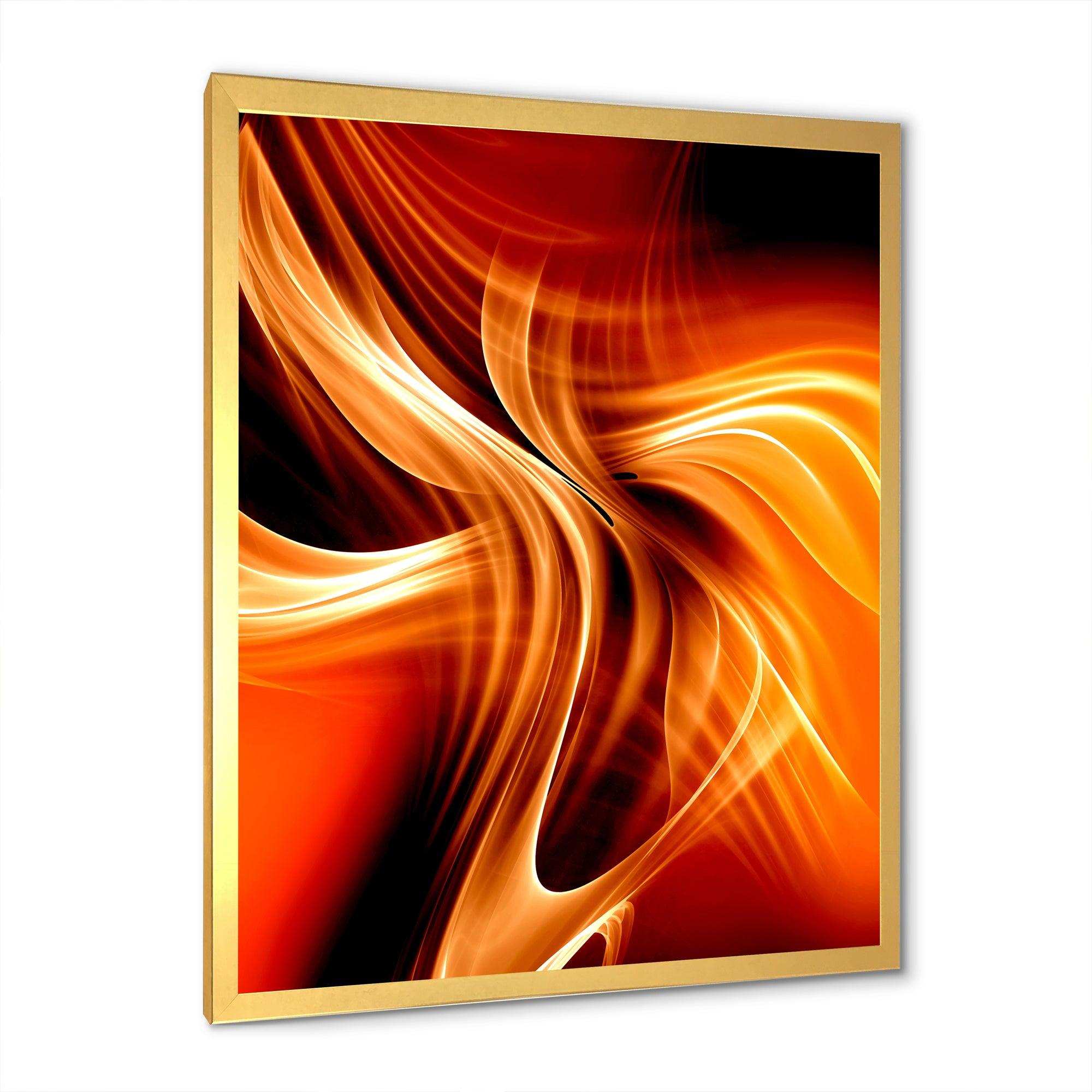 Orange Abstract Warm Fractal Design