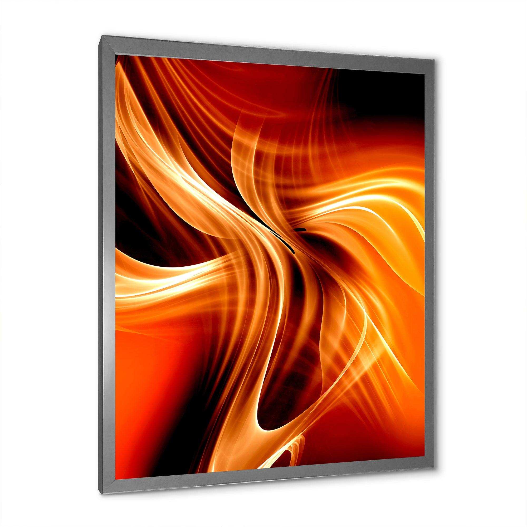 Orange Abstract Warm Fractal Design