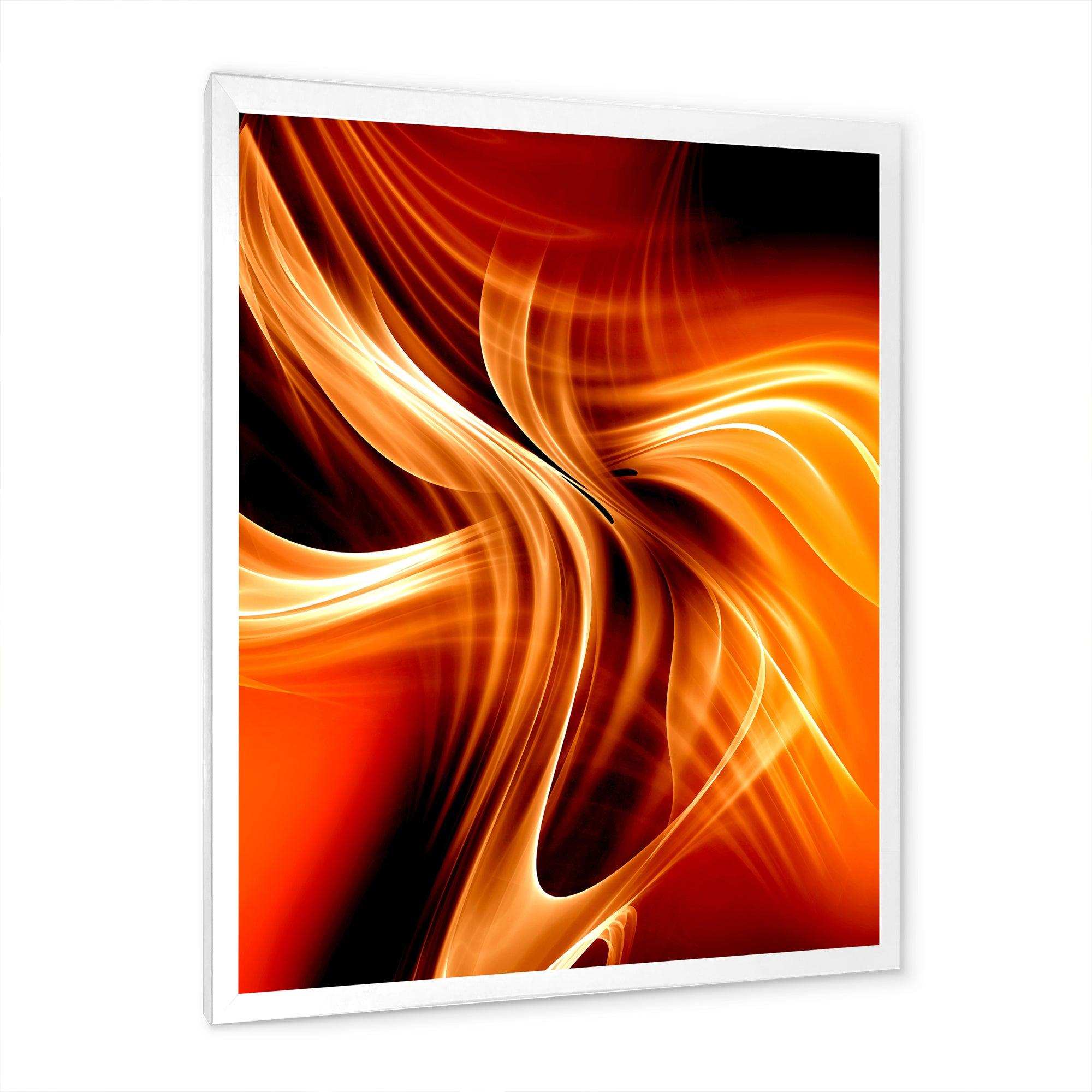 Orange Abstract Warm Fractal Design