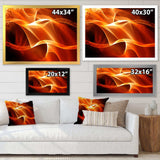 Orange 3d Abstract Fractal Waves