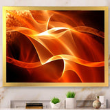 Orange 3d Abstract Fractal Waves