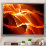 Orange 3d Abstract Fractal Waves