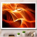 Orange 3d Abstract Fractal Waves