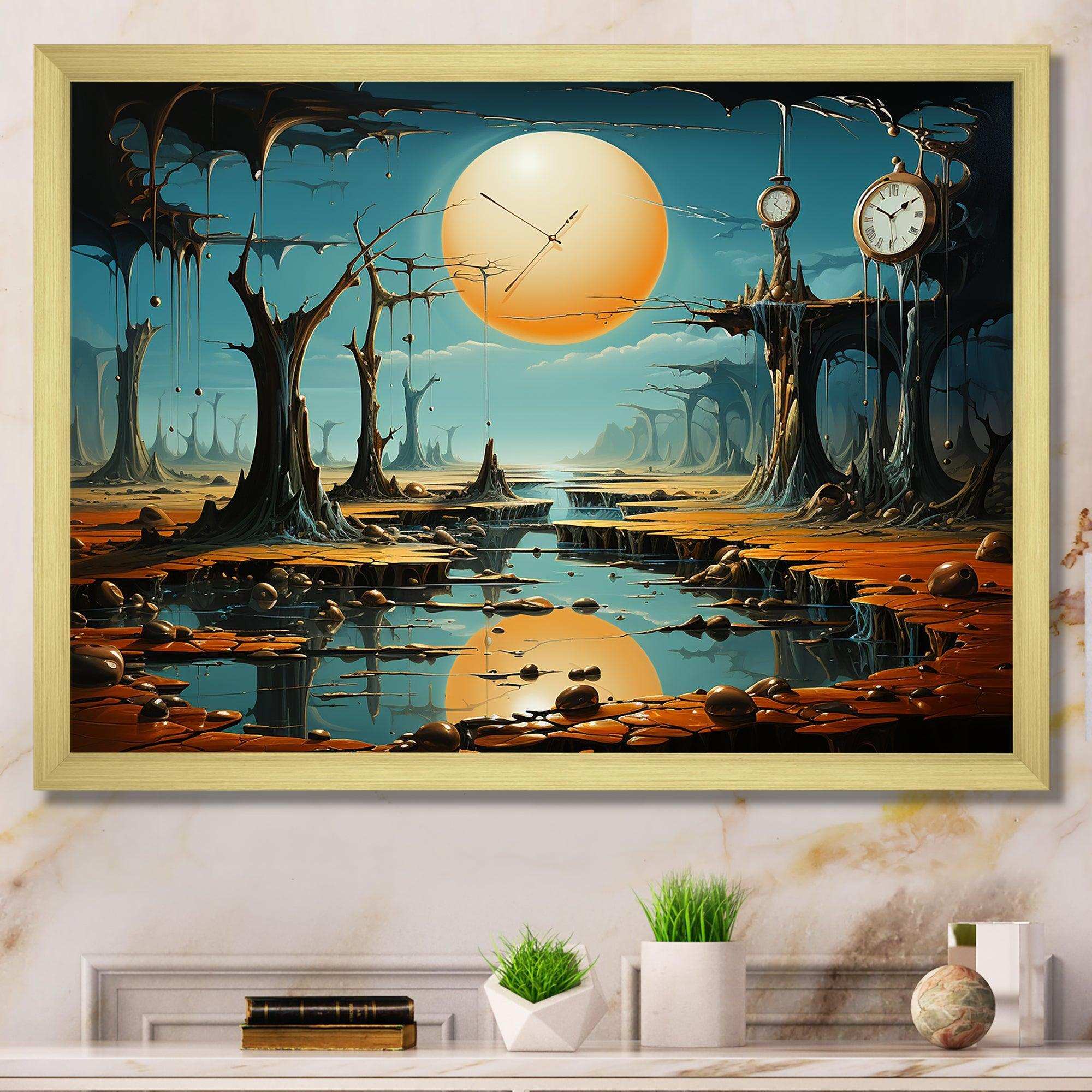 The Persistence of Dali Surreal  III - Landscapes Canvas Wall Art