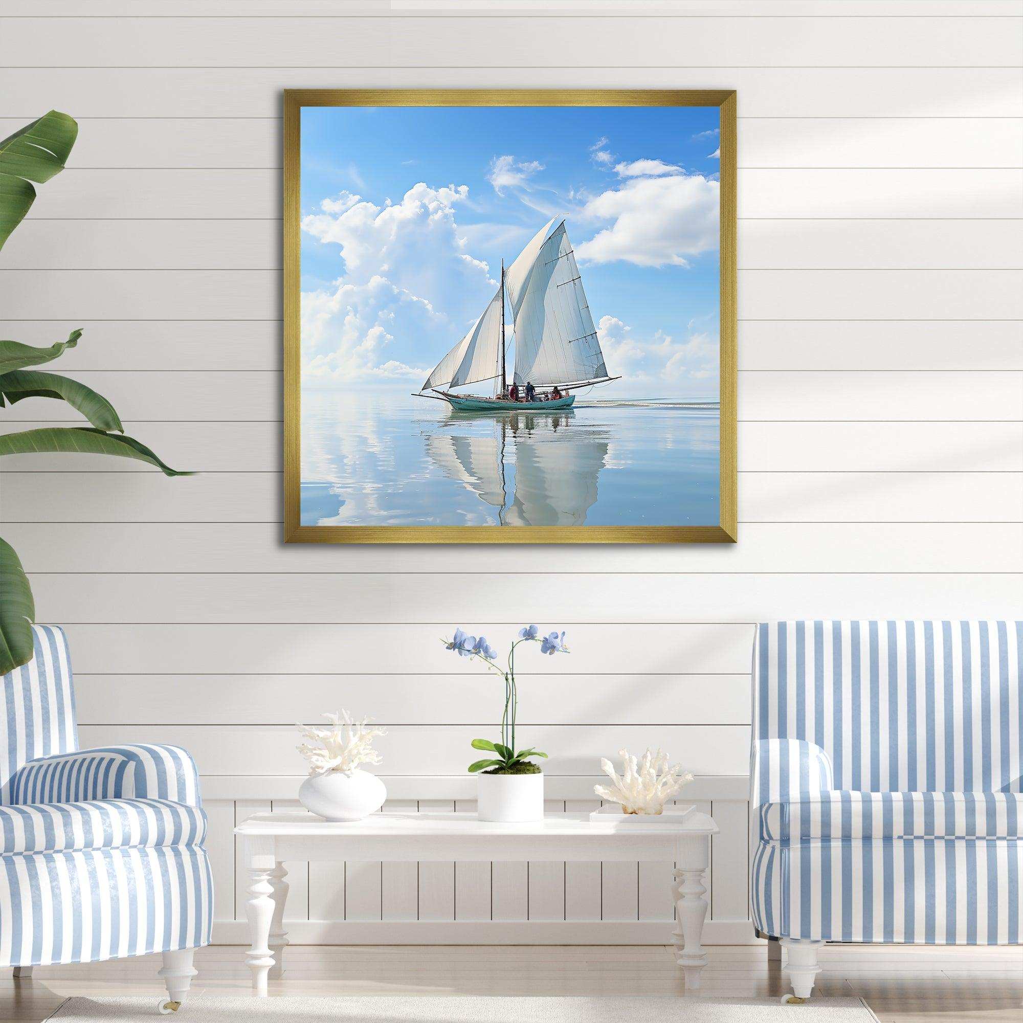 Morning Sail horizon I - Coastal Canvas Wall Art